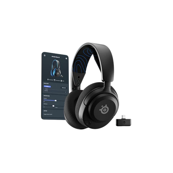 Steelseries Arctis Nova 5P Wireless Bluetooth Gaming fekete headset