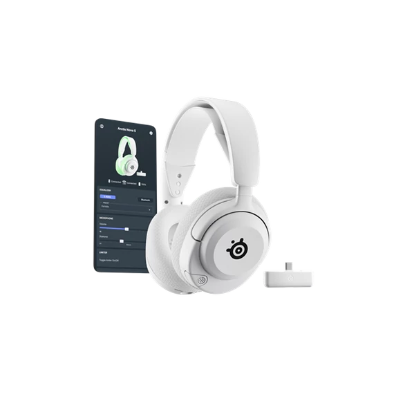 Steelseries Arctis Nova 5X Wireless Bluetooth Gaming fehér headset
