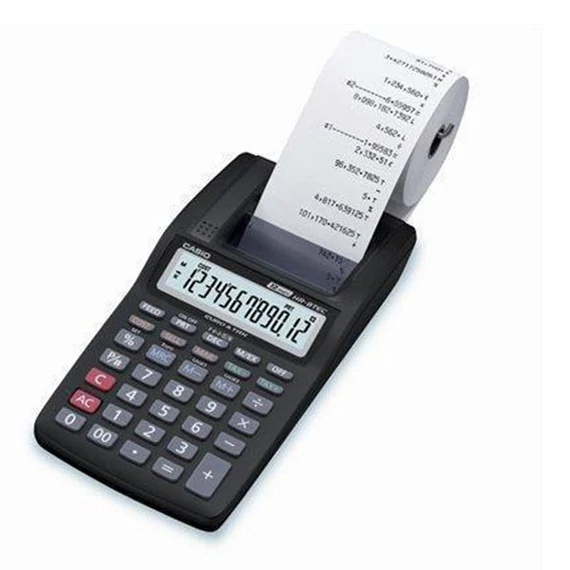 Számológép, szalagos, 12 számjegy, 1 színű nyomtató, CASIO 