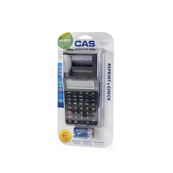 Számológép, szalagos, 12 számjegy, 1 színű nyomtató, CASIO 