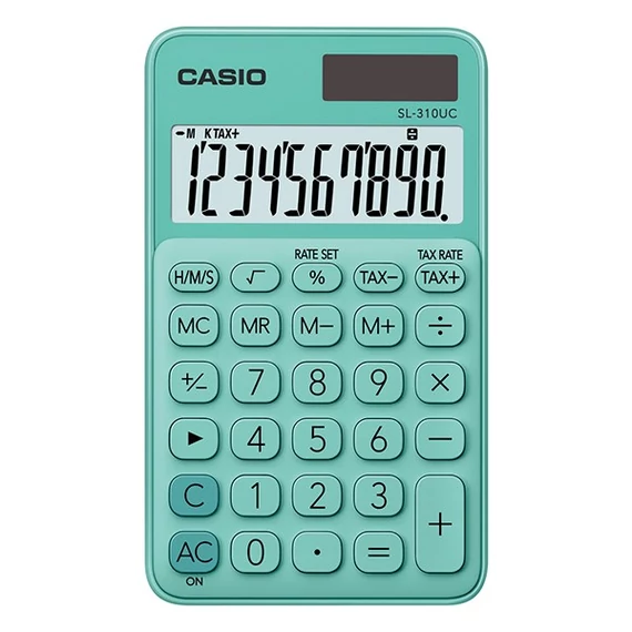 Zsebszámológép, 10 számjegy, CASIO 
