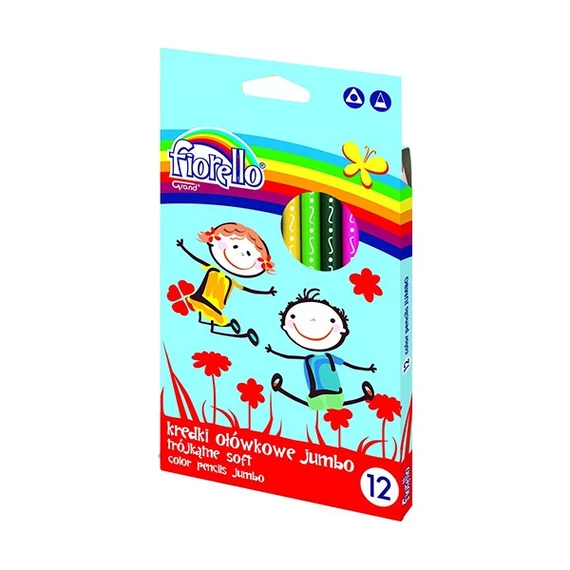 Színes ceruza FIORELLO Jumbo háromszögletű 12db/készlet