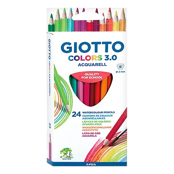 Színes ceruza GIOTTO Colors 3.0 aquarell háromszögletű 24db/készlet