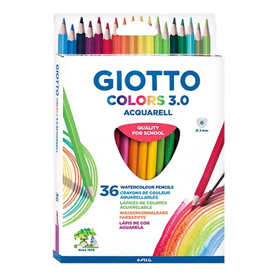 Színes ceruza GIOTTO Colors 3.0 aquarell háromszögletű 36db/készlet