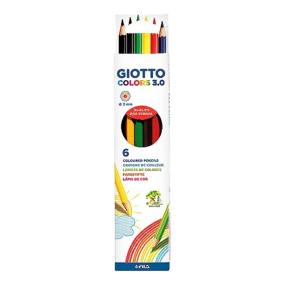 Színes ceruza GIOTTO Colors 3.0 hatszögletű 6db/készlet