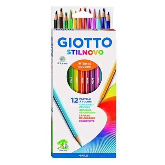 Színes ceruza GIOTTO Stilnovo hatszögletű 12db/készlet