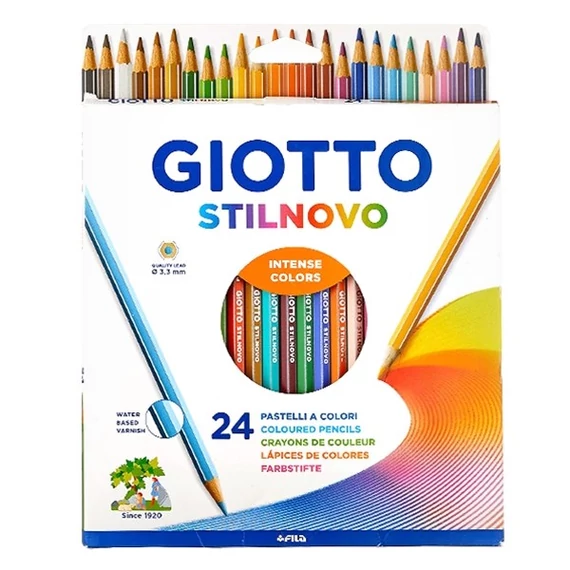 Színes ceruza GIOTTO Stilnovo hatszögletű 24db/készlet