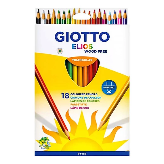 Színes ceruza GIOTTO elios háromszögletű 18db/készlet