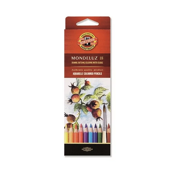 Színes ceruza KOH-I-NOOR 3717 Mondeluz Aquarell hatszögletű 18db/készlet