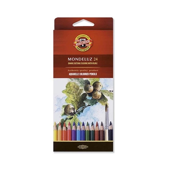 Színes ceruza KOH-I-NOOR 3718 Mondeluz Aquarell hatszögletű 24db/készlet