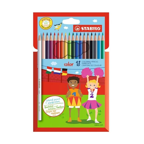 Színes ceruza készlet, hatszögletű, STABILO 