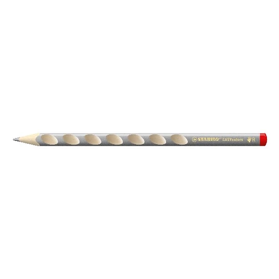 Színes ceruza, háromszögletű, jobbkezes, vastag, STABILO "EASYcolors", ezüst
