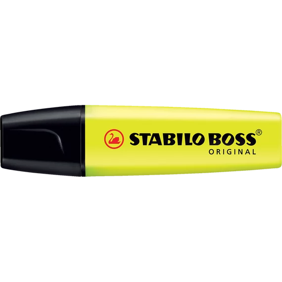 Szövegkiemelő, 2-5 mm, STABILO "BOSS original", sárga