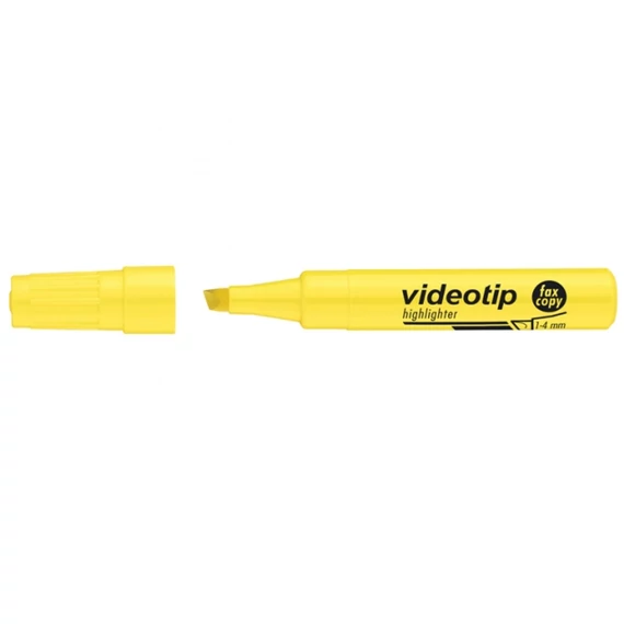 Szövegkiemelő, 1-4 mm, ICO "Videotip", sárga