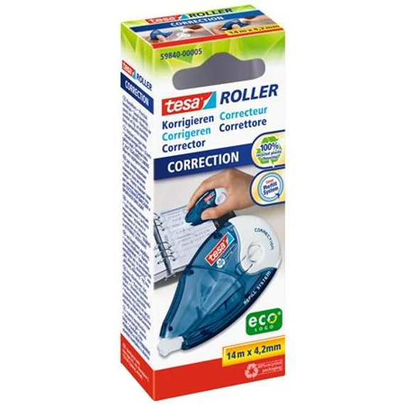 Hibajavító roller, 4,2 mm x 14 m, utántölthető, TESA 
