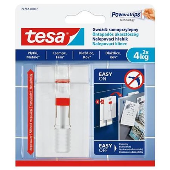 Akasztószög, öntapadó, állítható, TESA 