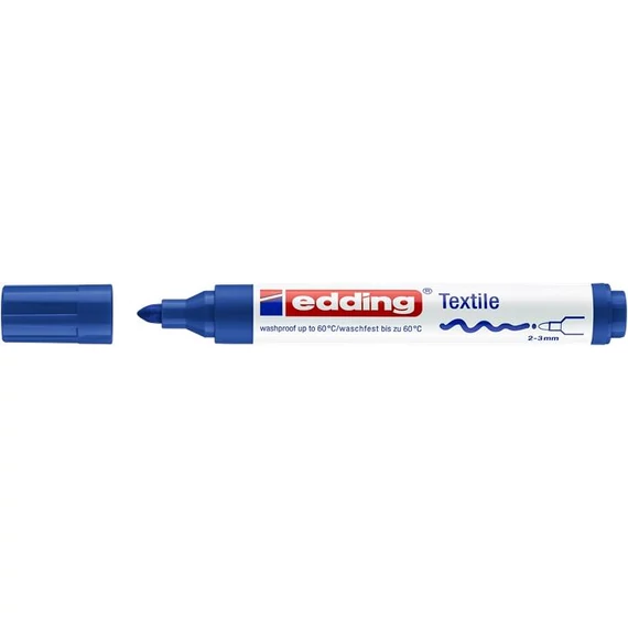 Textilmarker, 2-3 mm, kúpos, EDDING 