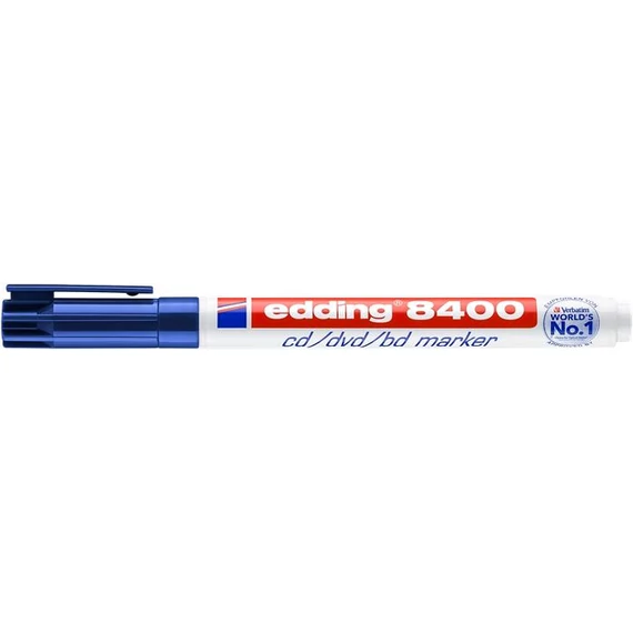 Alkoholos marker, CD/DVD, 0,5-1 mm, EDDING "8400", kék