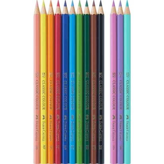 Színes ceruza készlet, hatszögletű, FABER-CASTELL
