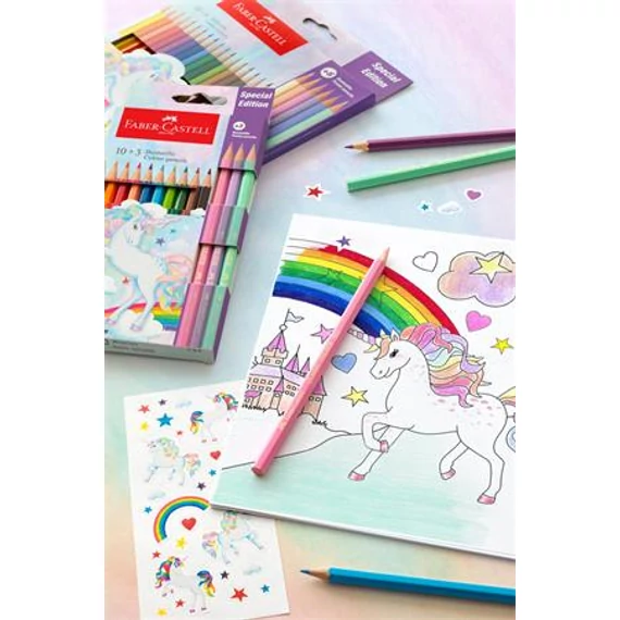 Színes ceruza készlet, hatszögletű, FABER-CASTELL