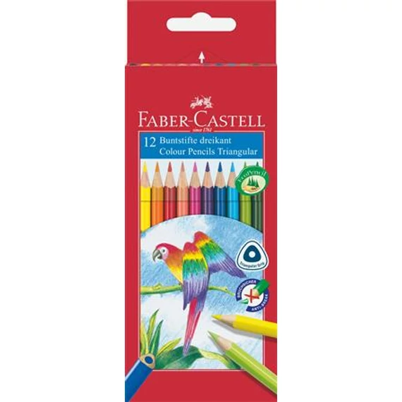 Színes ceruza készlet, háromszögletű, FABER-CASTELL 