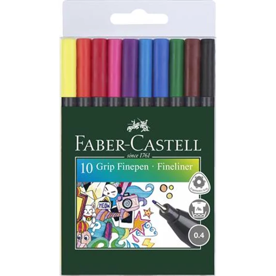 Tűfilc készlet, 0,4 mm, FABER-CASTELL 