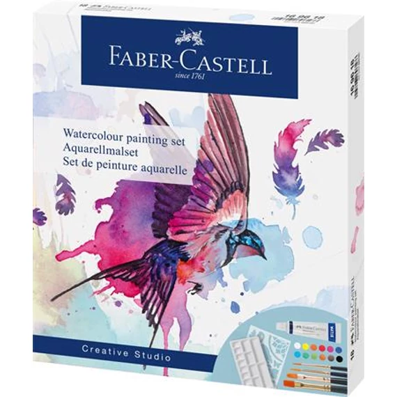 Akvarell festékkészlet, tubusos, kiegészítőkkel, FABER-CASTELL 