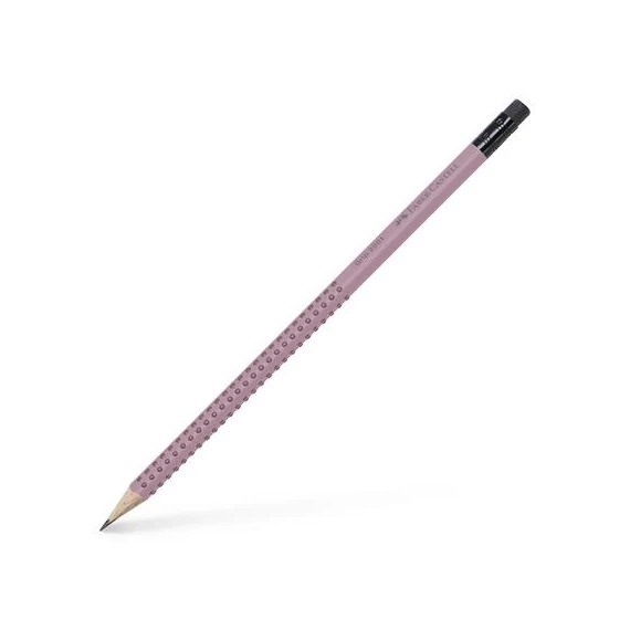 Grafitceruza radírral, B, háromszögletű, FABER-CASTELL 