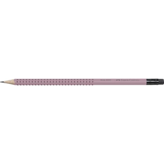 Grafitceruza radírral, B, háromszögletű, FABER-CASTELL 