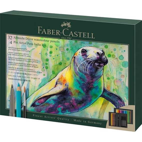 Akvarell ceruza készlet, ecsettel, FABER-CASTELL 