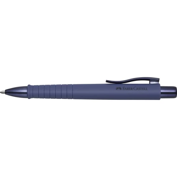 Golyóstoll, 0,7 mm, nyomógombos tolltest, kék alkonyat tolltest, FABER-CASTELL 