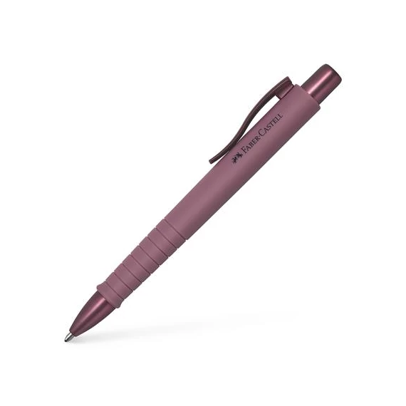 Golyóstoll, 0,7 mm, nyomógombos tolltest, bordó tolltest, FABER-CASTELL 