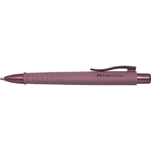 Golyóstoll, 0,7 mm, nyomógombos tolltest, bordó tolltest, FABER-CASTELL 