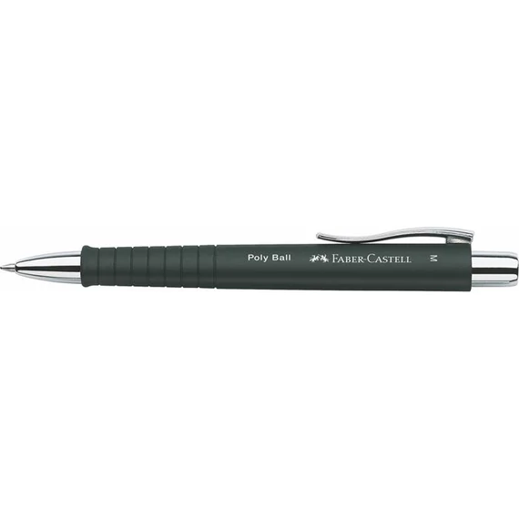 Golyóstoll, 0,7 mm, nyomógombos tolltest, fekete tolltest, FABER-CASTELL 