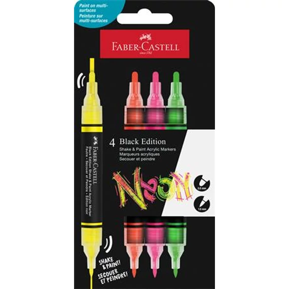 Dekormarker készlet, 1,0/3,0 mm, kétvégű, akril, FABER-CASTELL 
