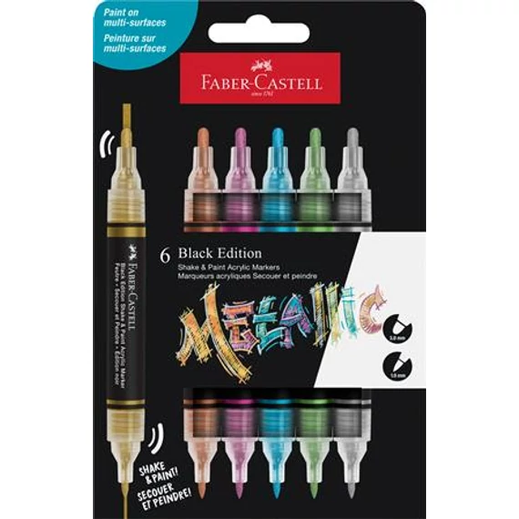 Dekormarker készlet, 1,0/3,0 mm, kétvégű, akril, FABER-CASTELL 