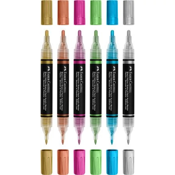 Dekormarker készlet, 1,0/3,0 mm, kétvégű, akril, FABER-CASTELL 