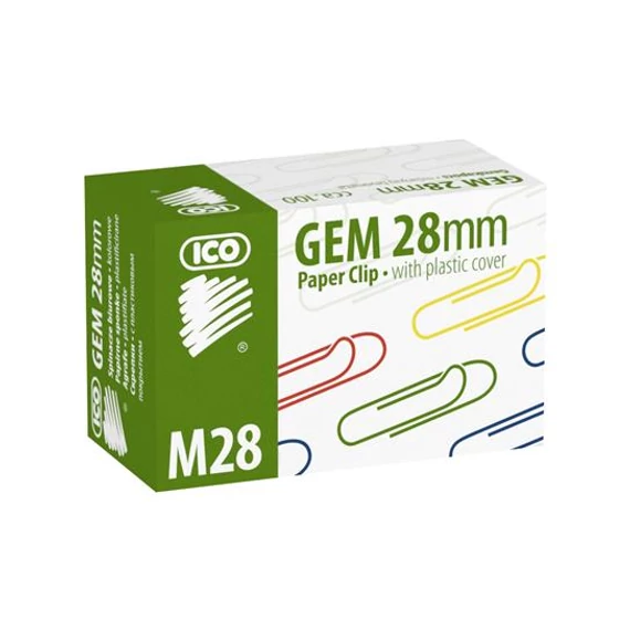 Gemkapocs, 28mm, ICO, színes, 100db/doboz