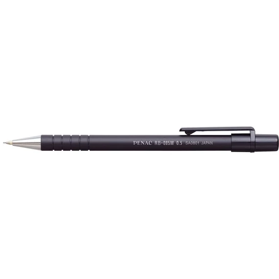 Nyomósirón, 0,5 mm, fekete tolltest, PENAC 