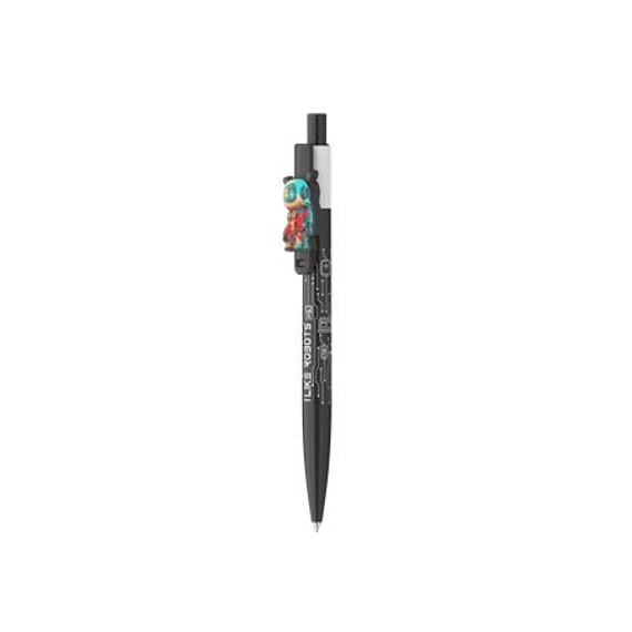 Golyóstoll, 0,8 mm, nyomógombos, ICO 