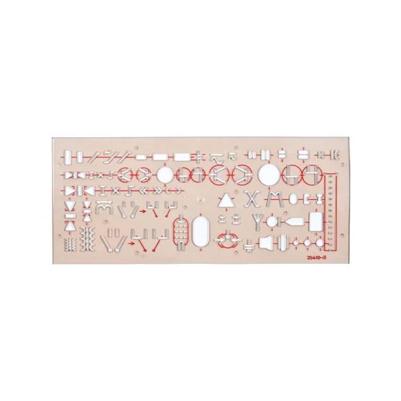 Elektronikai sablon, műanyag, KOH-I-NOOR 