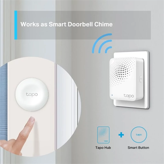 TP-Link Okos-otthon Hub - Tapo H100 (2,4GHz; 868/922 MHz; max 64 eszköz)