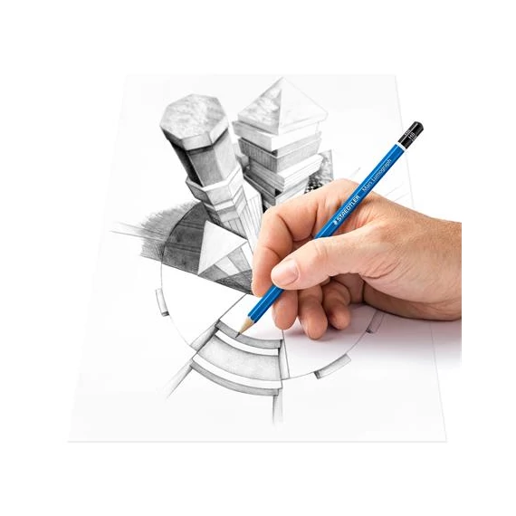 Grafitceruza készlet, fém doboz, hatszögletű, STAEDTLER 