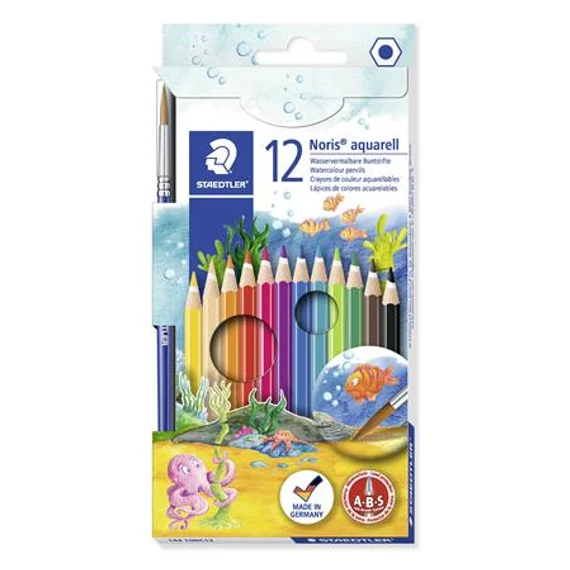 Akvarell ceruza készlet, ecsettel, STAEDTLER 