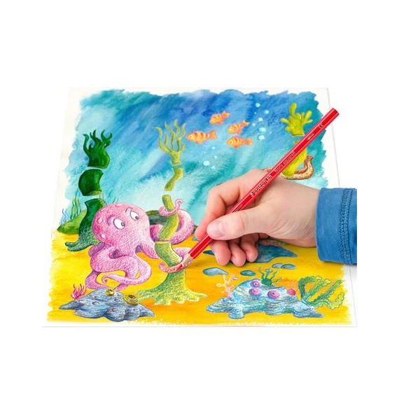 Akvarell ceruza készlet, ecsettel, STAEDTLER 