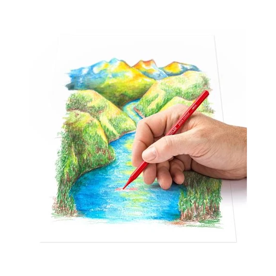 Akvarell ceruza készlet, fém doboz, hatszögletű, STAEDTLER 
