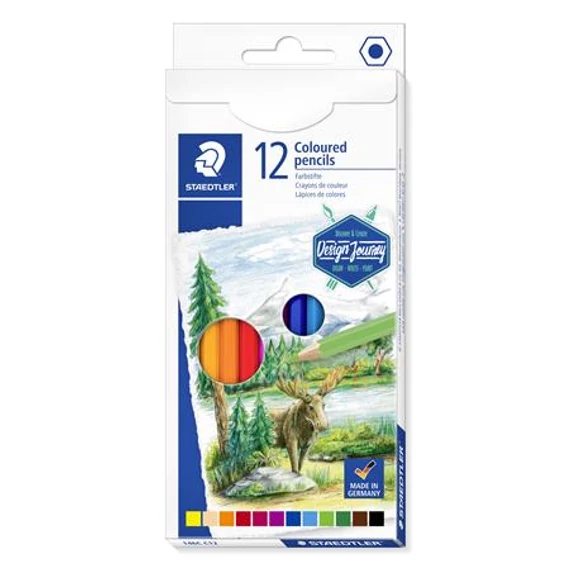 Színes ceruza készlet, hatszögletű, STAEDTLER 