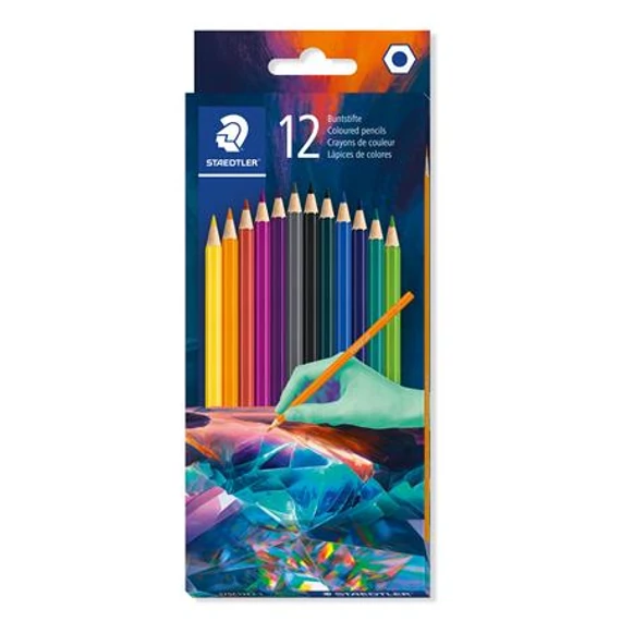 Színes ceruza készlet, hatszögletű, STAEDTLER 