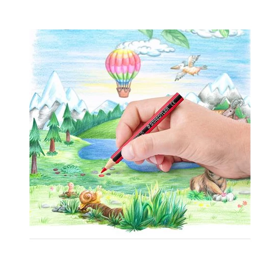 Színes ceruza készlet, hatszögletű, félhosszú, STAEDTLER 