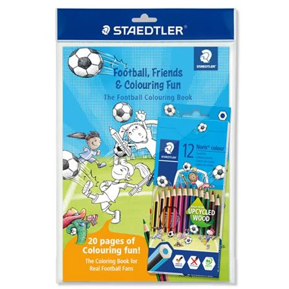 Színes ceruza készlet, hatszögletű, színezőfüzettel, STAEDTLER 